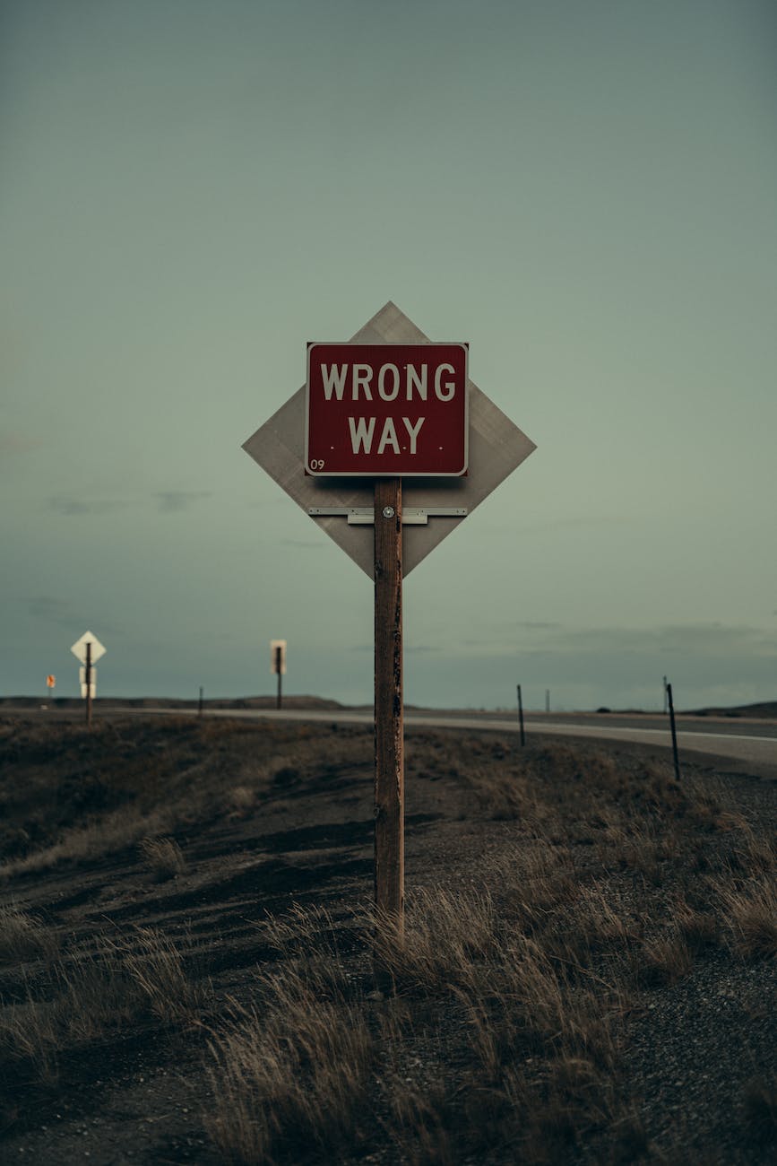 directional sign on roadside