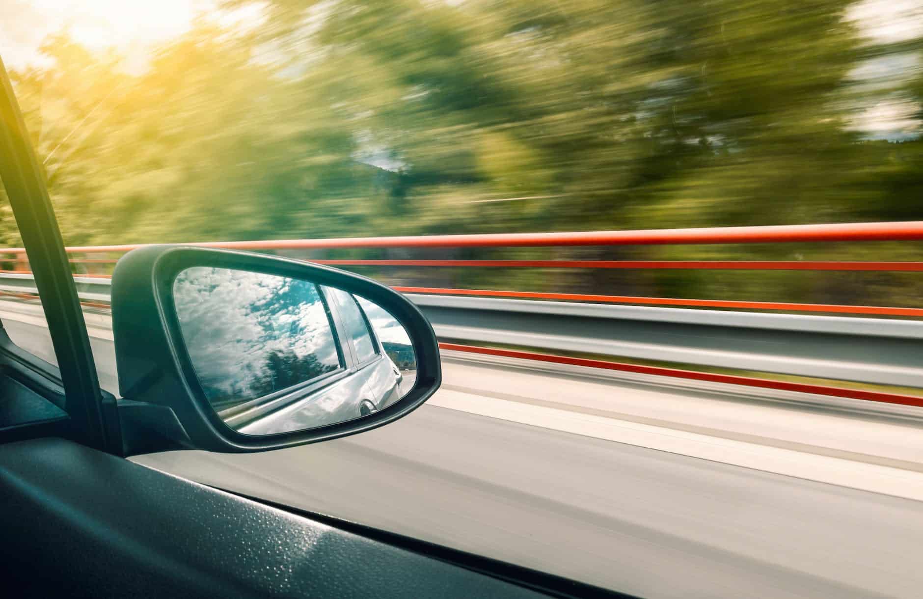 black wing mirror