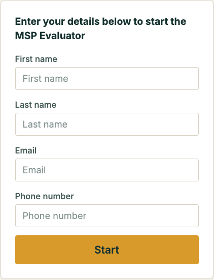 The MSP Business Evaluator